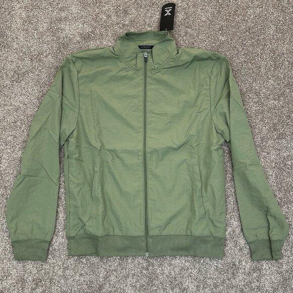Xersion Men's Bomber Jacket Size M Green Full Zip Track Pockets Woven NWT $55 - Picture 4 of 15